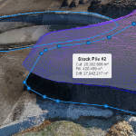 Cut and fill, spoil heap or stock pile volume calculation