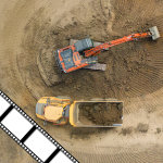4K video of construction site